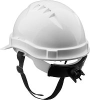 Каска защитная ЗУБР ФОРТ храповый механизм, слоты для крепления наушников и щитков, белая  картинка